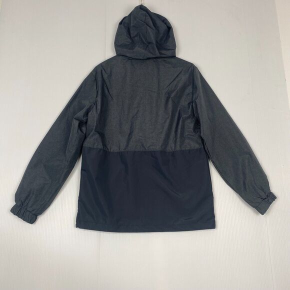 Hurley Exist Men Full Zip Windbreaker Size S Gray Reflective Water Resistant NEW - Picture 2 of 12